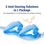 ZQuiet Anti-Snoring Mouthpiece Solution, 2 Size Comfort System Starter Kit + Nasal Dilator (2 Pack / 30 Day Supply) - Made in US