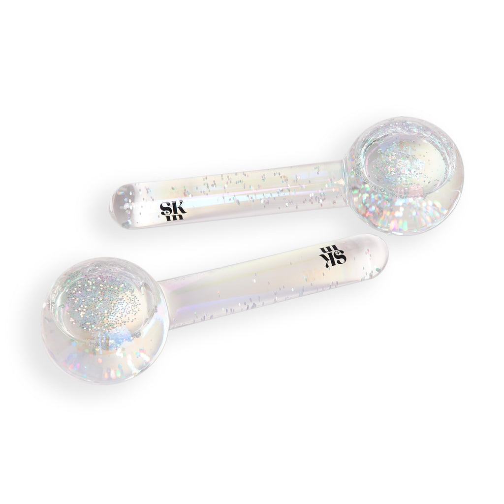 Revolution Skin Ice Globes, Cooling Glass Facial Skincare Tool for Face, Neck & Eyes, Soothe & Relax Skin, Fridge-Safe