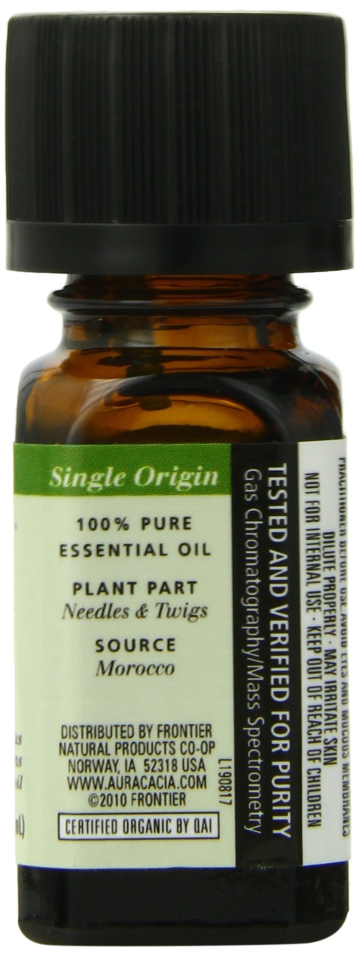 Aura Cacia Organic Cypress Essential Oil | GC/MS Tested for Purity | 7.4ml (0.25 fl. oz.)