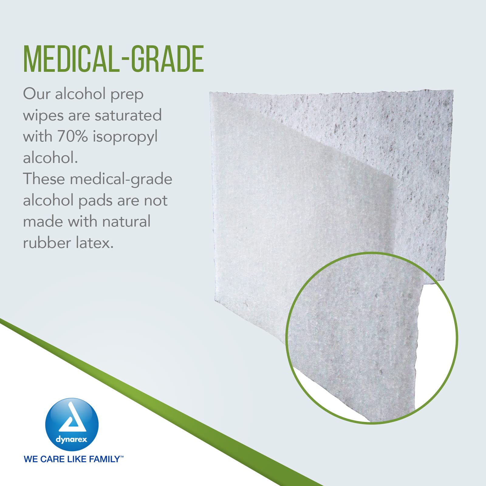 Dynarex Alcohol Prep Pads, Medical-Grade and Non-Woven Prep Pads, Saturated with 70% Isopropyl Alcohol, Rapid-Acting Antiseptic