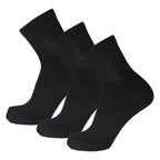 Big and Tall Diabetic Cotton Neuropathy Ankle Socks, King Size Mens Athletic Socks (13-15, Quarter Black) - 3 pairs