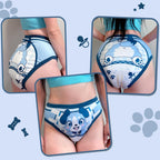 Littleforbig Soft Silky Underwear Comfortable Washable Reusable Adult Training Pants - Little Blue S
