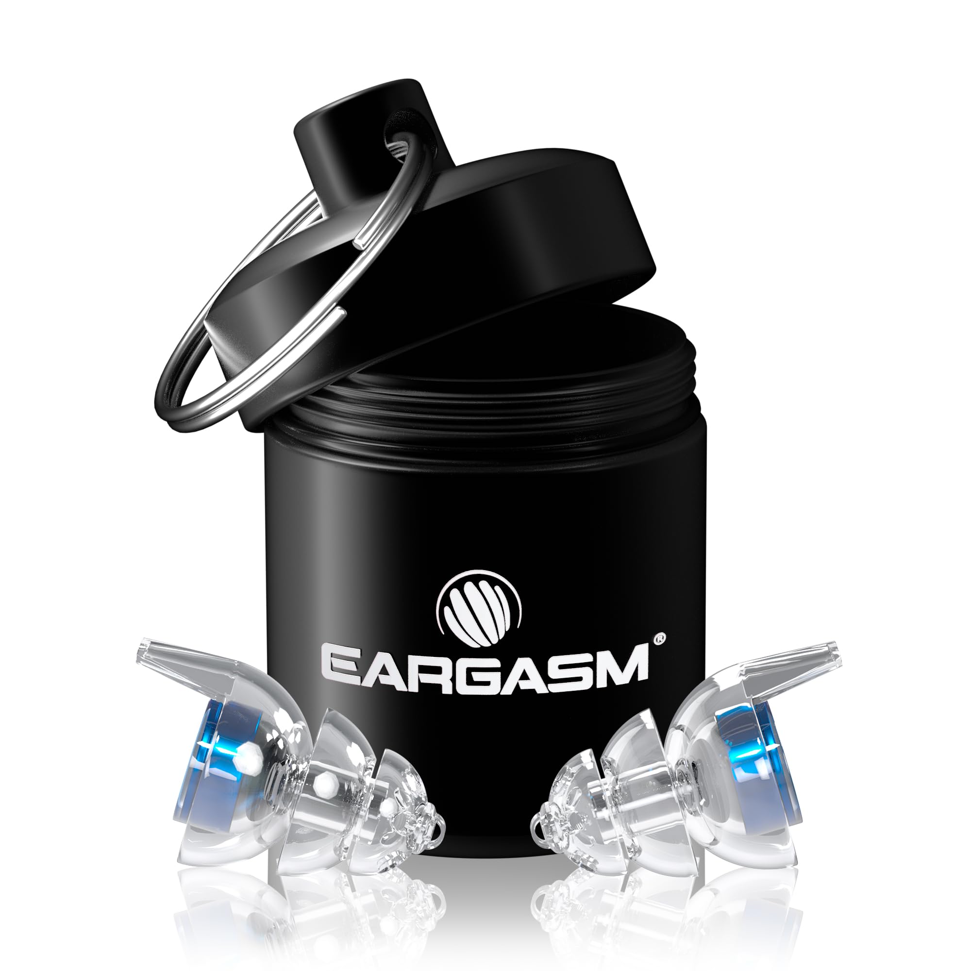 Eargasm Smaller Ears Earplugs - Blue High Fidelity Filtered Noise Reducing Reusable Ear-Plugs for Kids, Women, Men - Hearing Pro