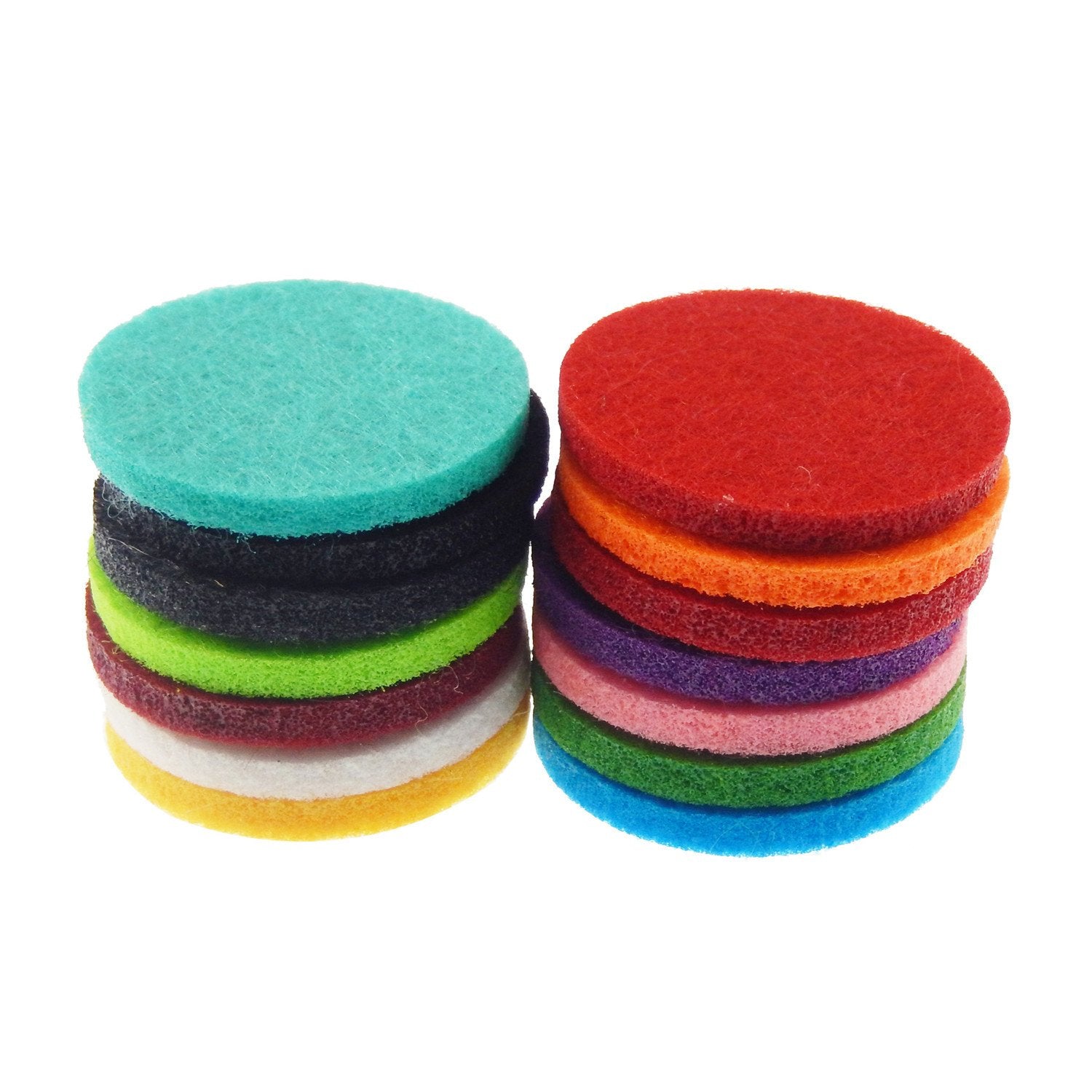 100PCS Diameter 1.18 inches Round Essential Oil Diffuser Locket Necklace Refill Pads Thickened Washable Absorbent Felt Pads 30MM