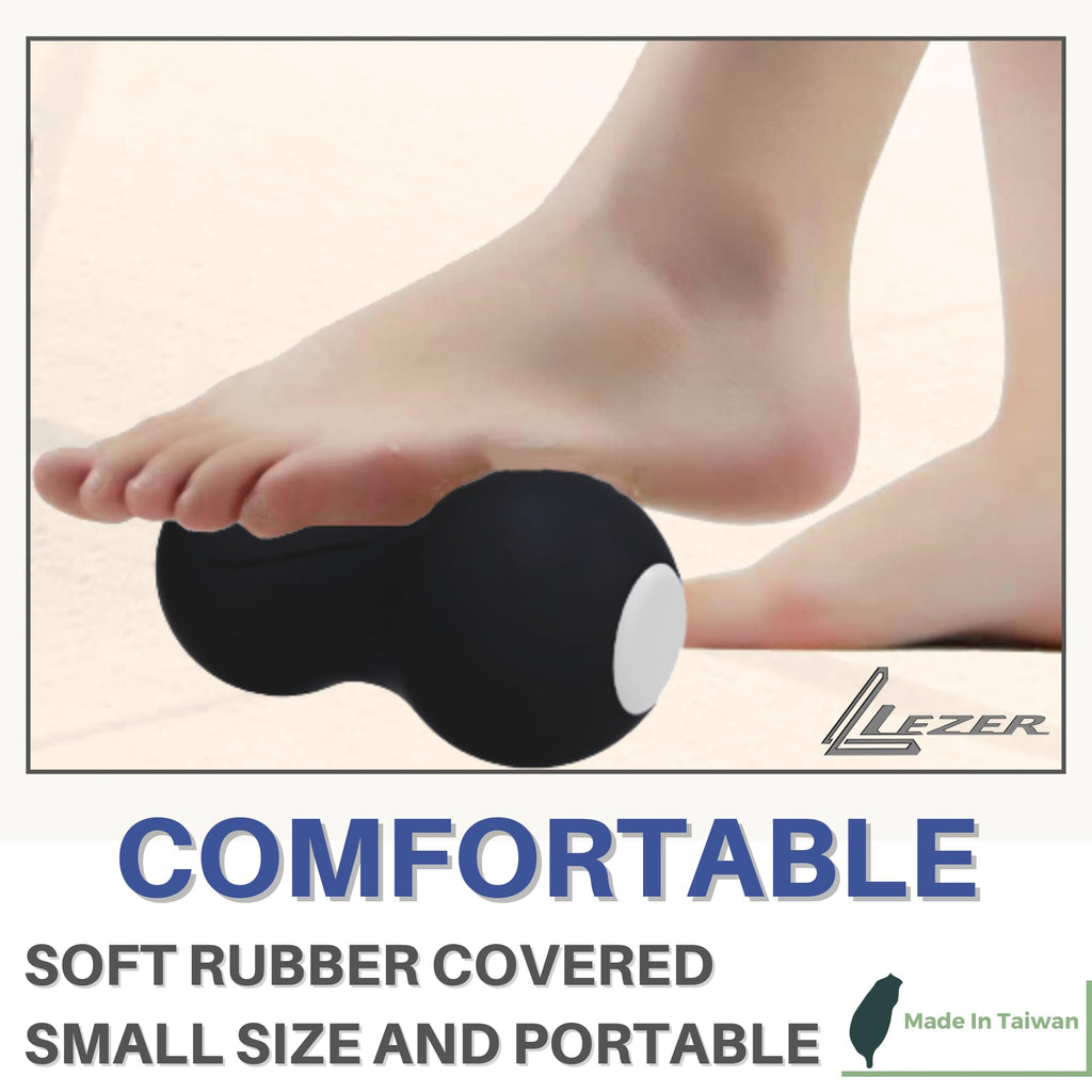 LEZER Peanut Massage Ball, Double Lacrosse Massage Ball, Mobility Ball, Deep Tissue Massage, Physical Therapy, Myofascial Releas