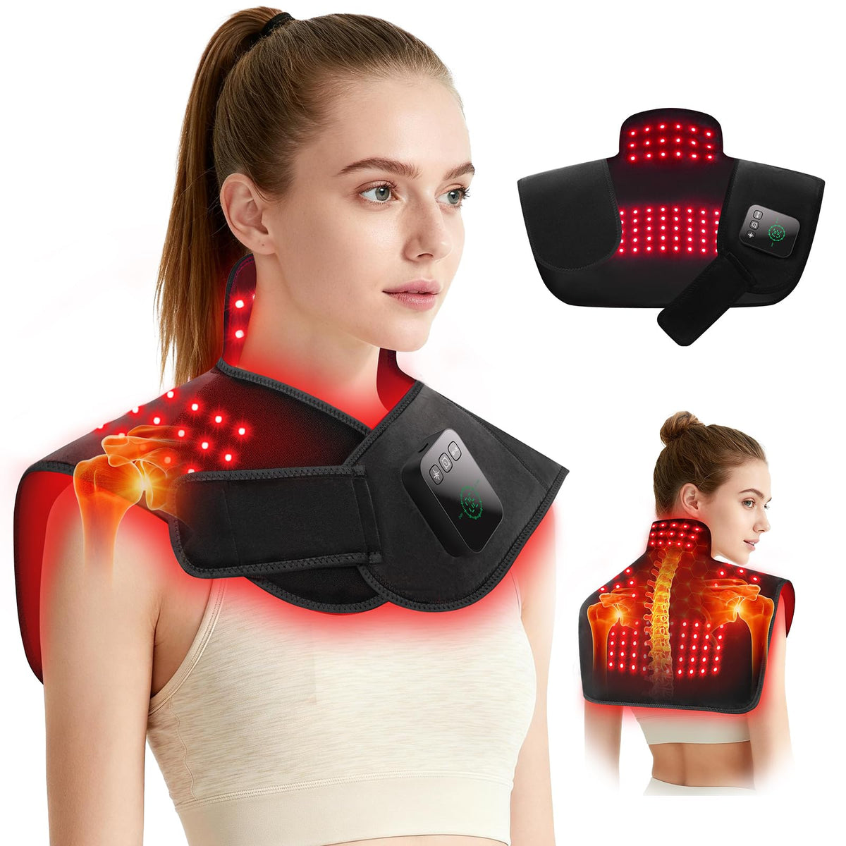 Red Light Therapy for Neck&Shoulder, 660nm&850nm Infrared Light Therapy