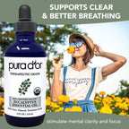 PURA DOR Organic Eucalyptus Essential Oil (4oz with Glass Dropper) 100% Pure & Natural Therapeutic Grade for Hair, Body, Skin,