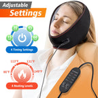 Wearable Heating Pad for Face Jaw Chin Wisdom Teeth, Oral and Facial Jaw, 3 Heating Levels 3 Time Settings (Without Plug)