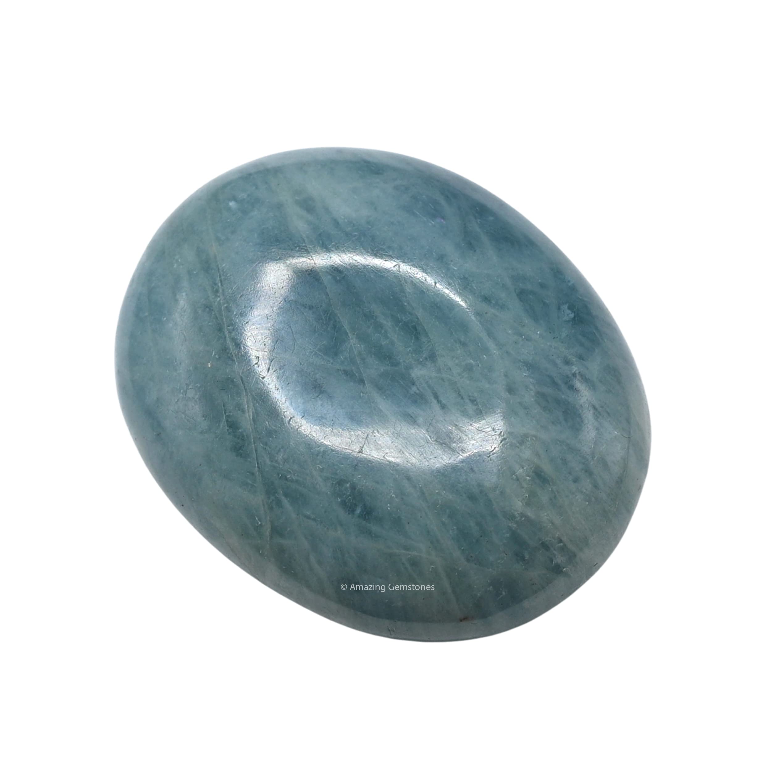 Aquamarine Crystals and Healing Stones - Large Palm Stone Crystals Piedra - Crystal for Good Luck, Balanced Positive Energy, Med