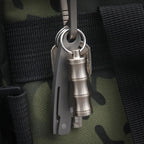 Titanium Small Pill Box Titanium Pill Case Necklace Nitro Mini Waterproof Keychain Pill Holder Lightweight Charming Pendant Neck