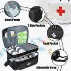 GDNasist Medicine Storage Bag, Pill Bottle Organizer for Emergency, Medicine Box Empty with Small Portable Pouch, First Aid Box