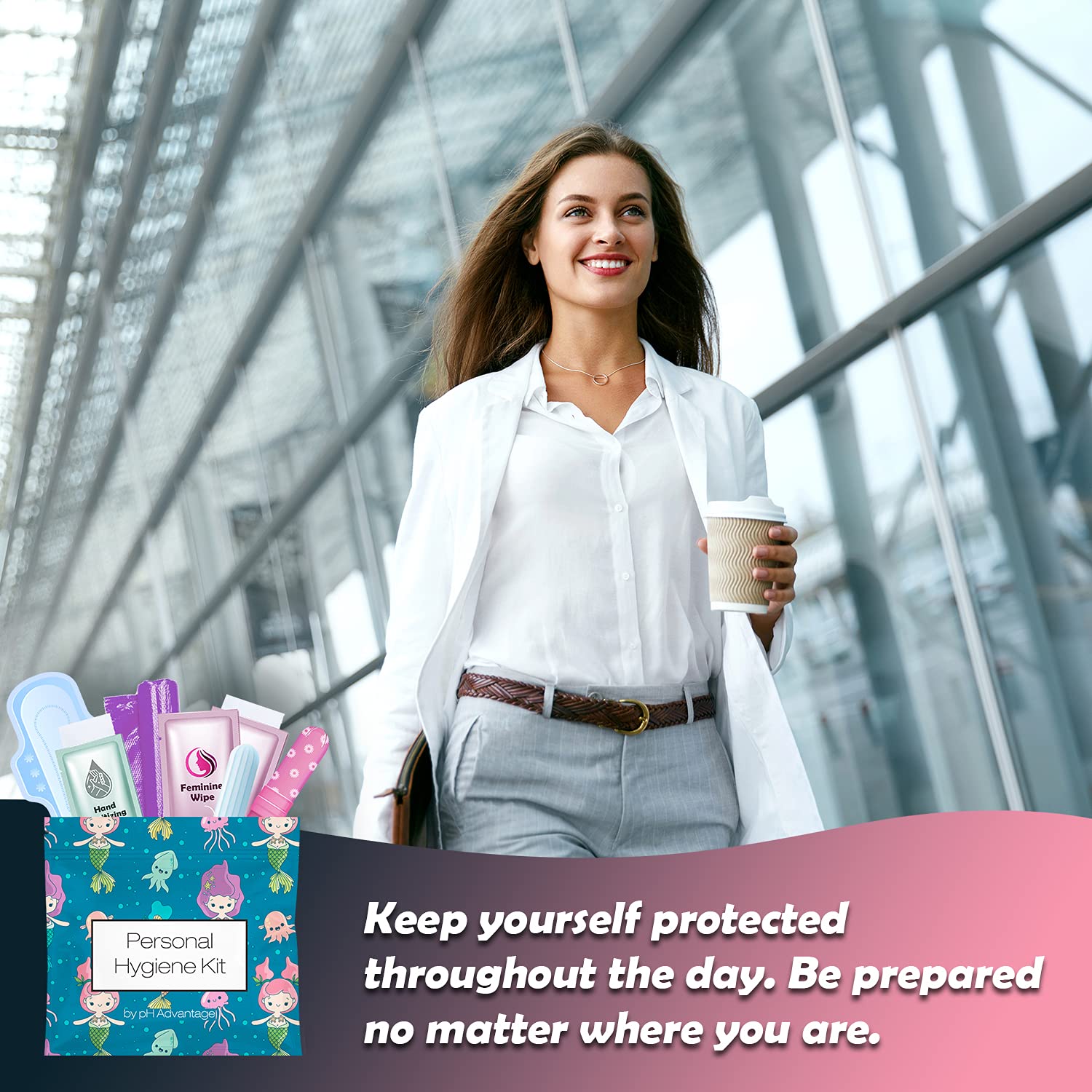 Menstrual Kit All-in-One 10 Pack | Convenience on The Go | Period Kit Pack for Travelling, Tweens & Teenager | Individually Wrap