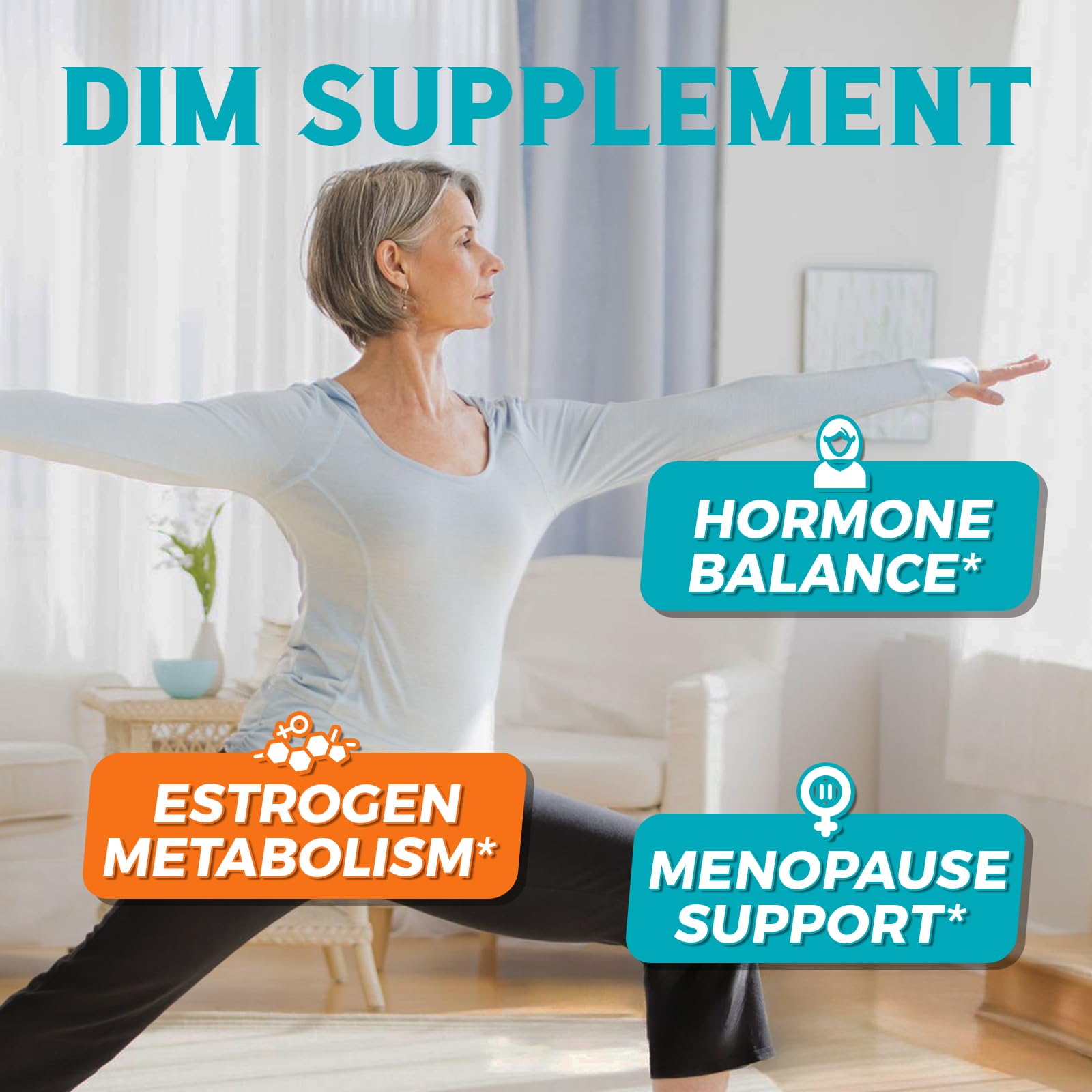 Vitalibre DIM Supplement for Women & Men, Estrogen Metabolism, Hormone Balance & Menopause Support, DIM 300 mg with Black Pepper