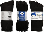 Yacht & Smith 12 Pairs of Loose Fit Non-Binding Soft Cotton Diabetic Crew and Ankle Socks, Bulk Value Pairs