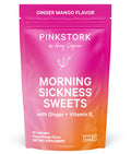 Pink Stork Morning Sickness Sweets, Organic Mango Ginger Candy with Vitamin B6 for Morning Sickness, Motion Sickness, Prenatal H