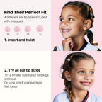 Kids Ear Plugs (6-12 yrs) - Reusable Noise Reduction Samll Earplugs for Focus, Travel, Concerts, Socializing, Events, Sleep, Noi