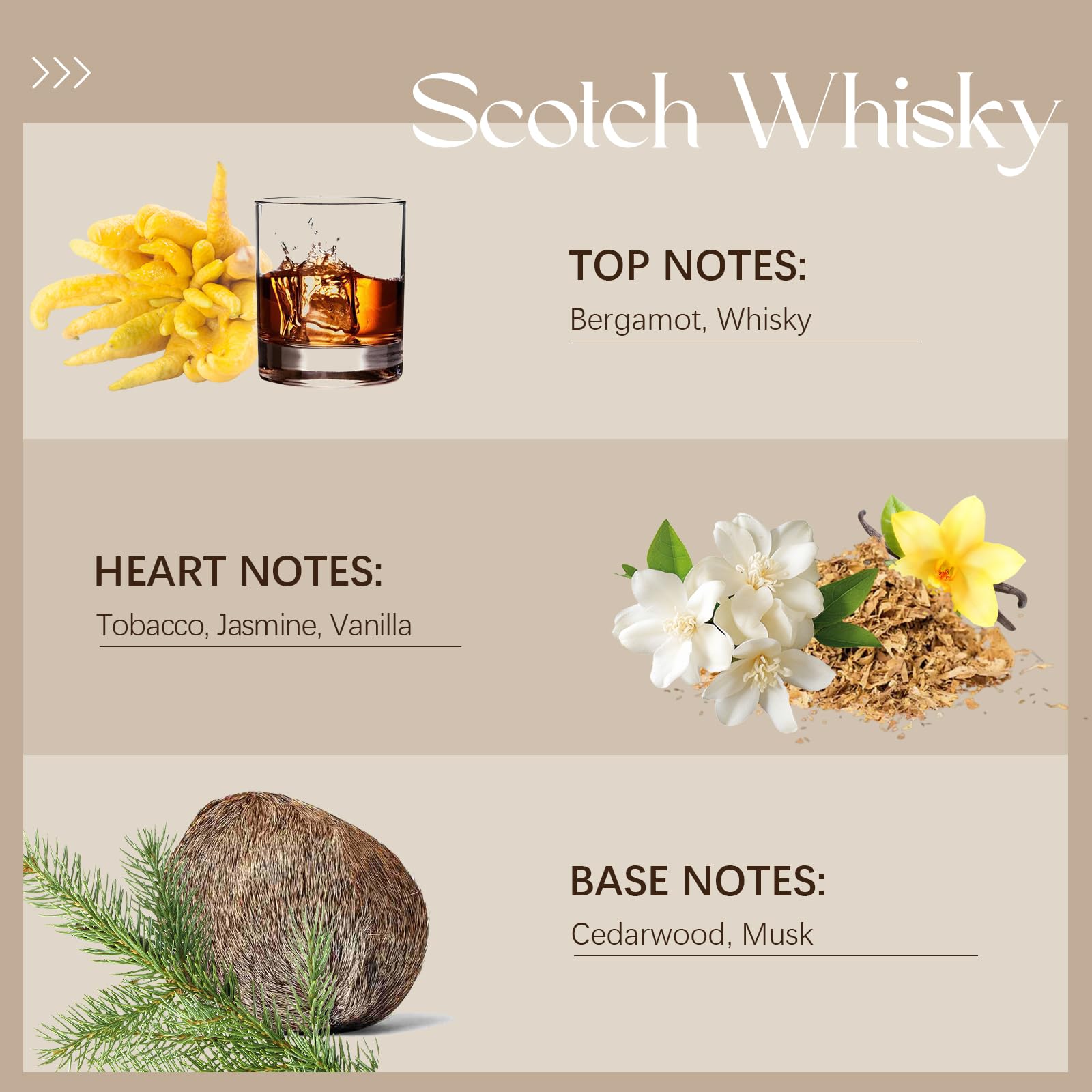 Mens Cologne Fragrance Oil 3.38FL.OZ - Scotch Whisky Scented Oil for Candle Scents for Candle Making, Soap Making Scents, Diffus
