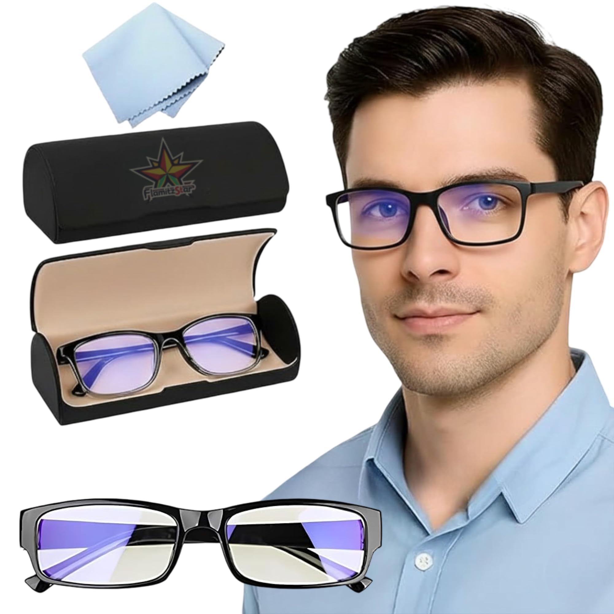 One Power Auto Focus Reading Glasses For Men & Women  +0.5 To +2.5 Power Flex Focus Blue Light Blocking Specs  Progressive Mag