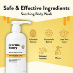 ECZEMA HONEY Soothing Body Wash - Daily Shower Gel & Eczema Treatment - Sensitive Skin Body Wash for Adults, Kids, & Babies - Bo