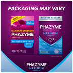 Phazyme Maximum Strength Gas & Bloating Relief, Works in Minutes, 36 Fast Gels (Pack of 1)