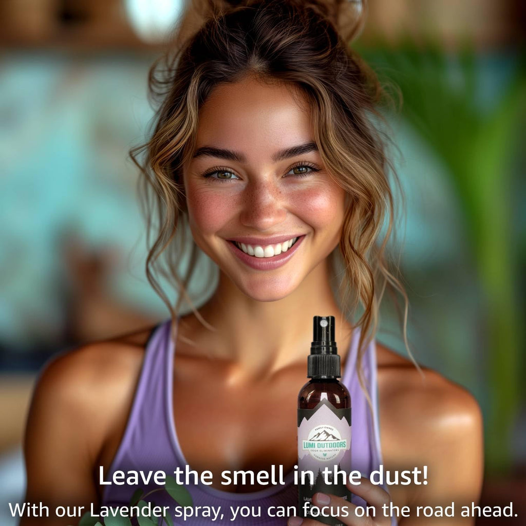 Lumi Outdoors Natural Shoe Deodorizer Spray & Odor Eliminator - Lavender Tea Tree Essential Oil Odor Eater