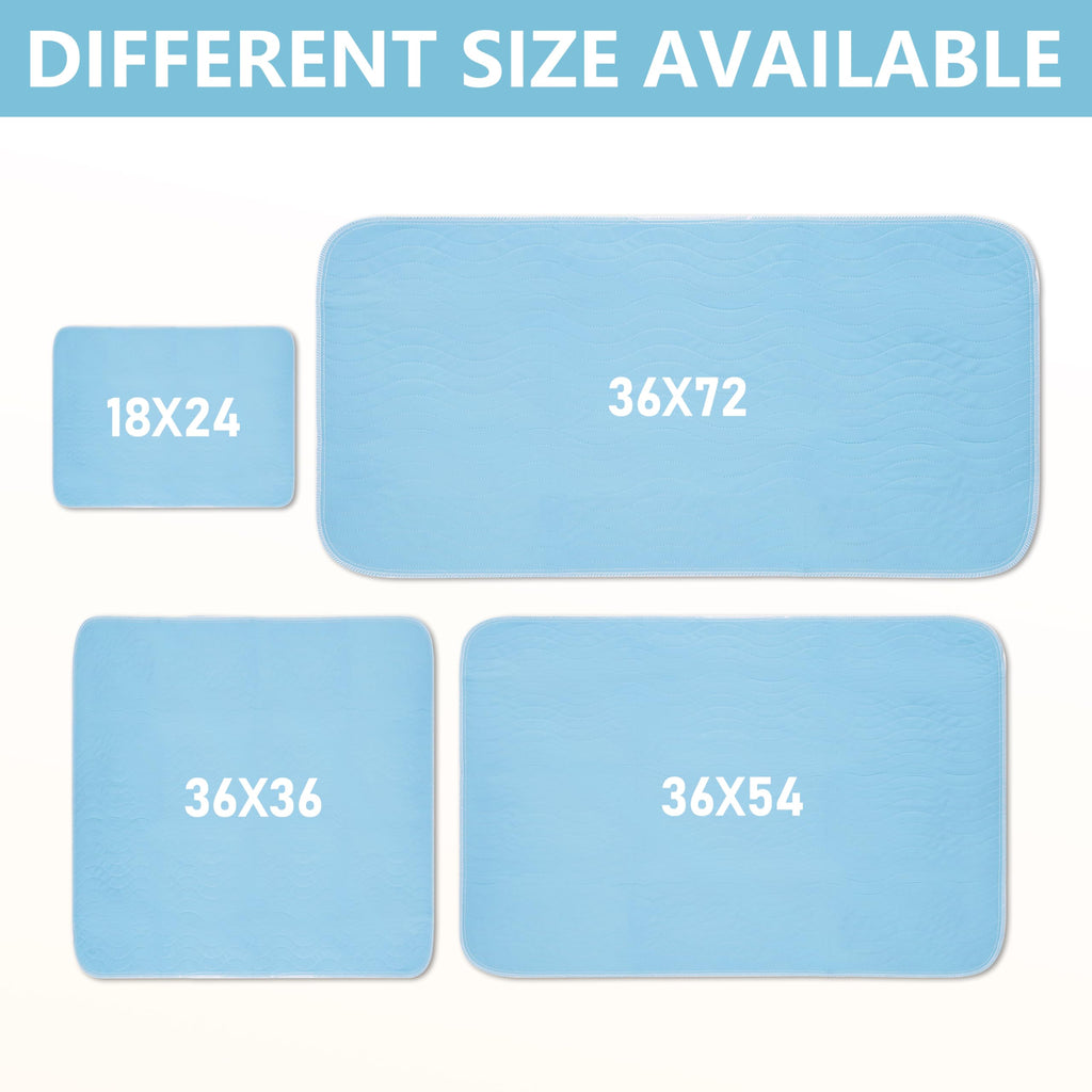 DAHAPYBOO Washable Underpads, 36x54 2 Pack Incontinence Bed Pads, Heavy Absorbency Reusable for Elderly, Kids, Adults and Pets,