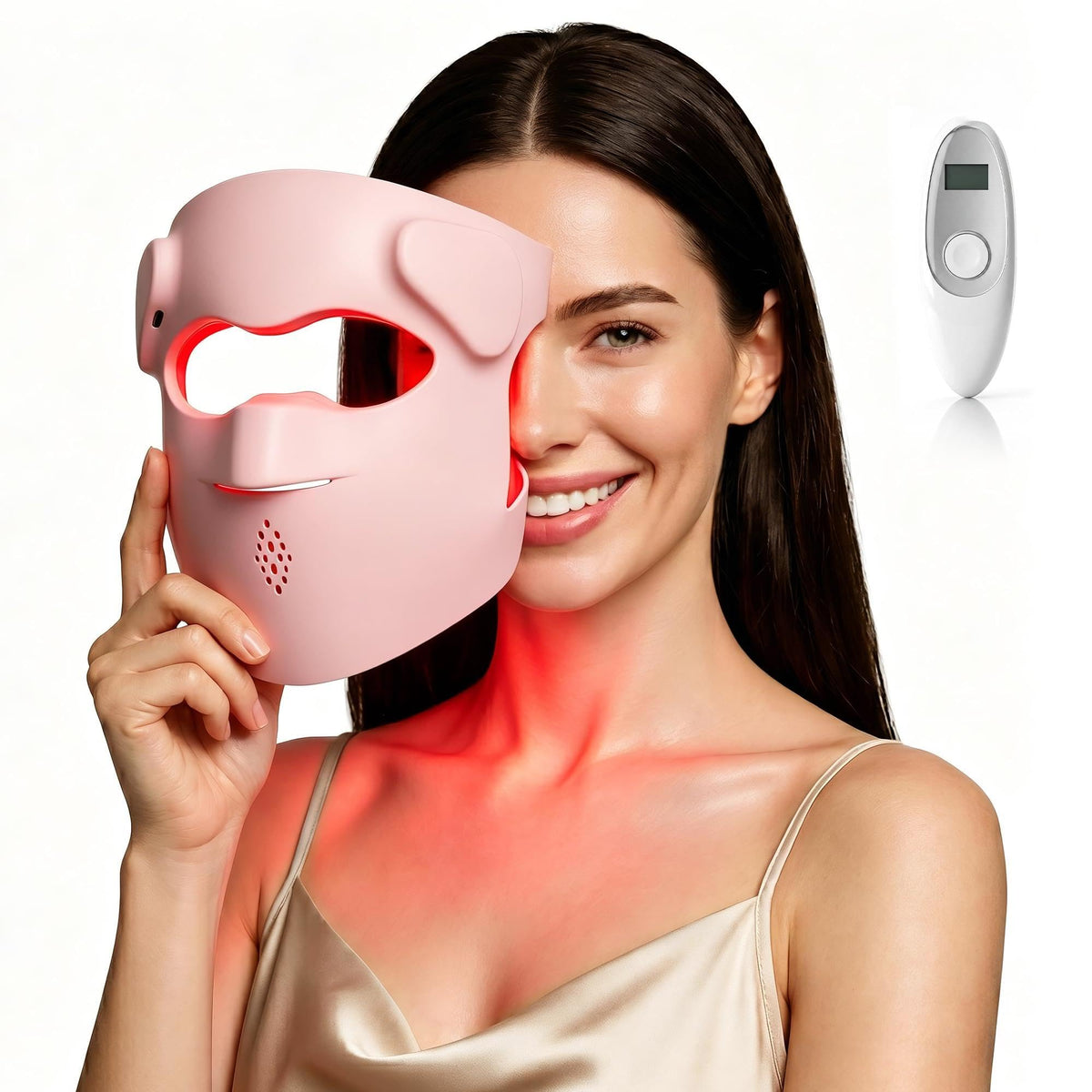 Seprion Red Light Therapy for Face, 280 LED Mask, 850nm NIR/630nm Red/465nm Blue Skincare Device for Wrinkles/Acne, 9 Modes/4D F