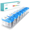 Daviky Large Pill Organizer 2 Times a Day - XL Pill Box 7 Day, Big Vitamin Holder with 7 Detachable AM/PM Compartments, Big Supp
