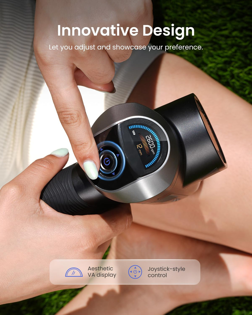 RENPHO Massage Gun, Christmas Gifts, Deep Tissue Back Massage for Athletes Men Women, 6-12mm Adjustable Amplitude Professional M