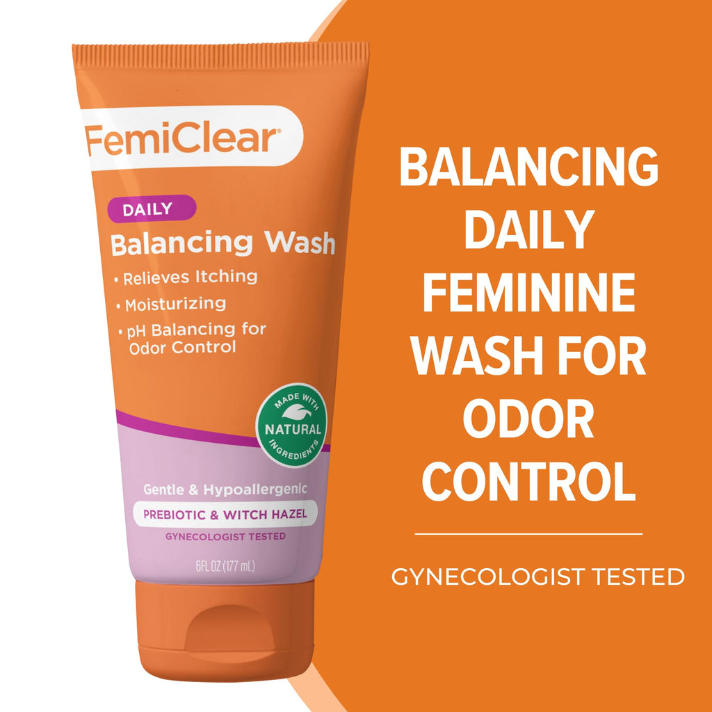 FemiClear Soothing Daily Feminine Wash - Feminine Care Wash for Itching & Irritated Skin, Feminine Hygiene Products, Essentials