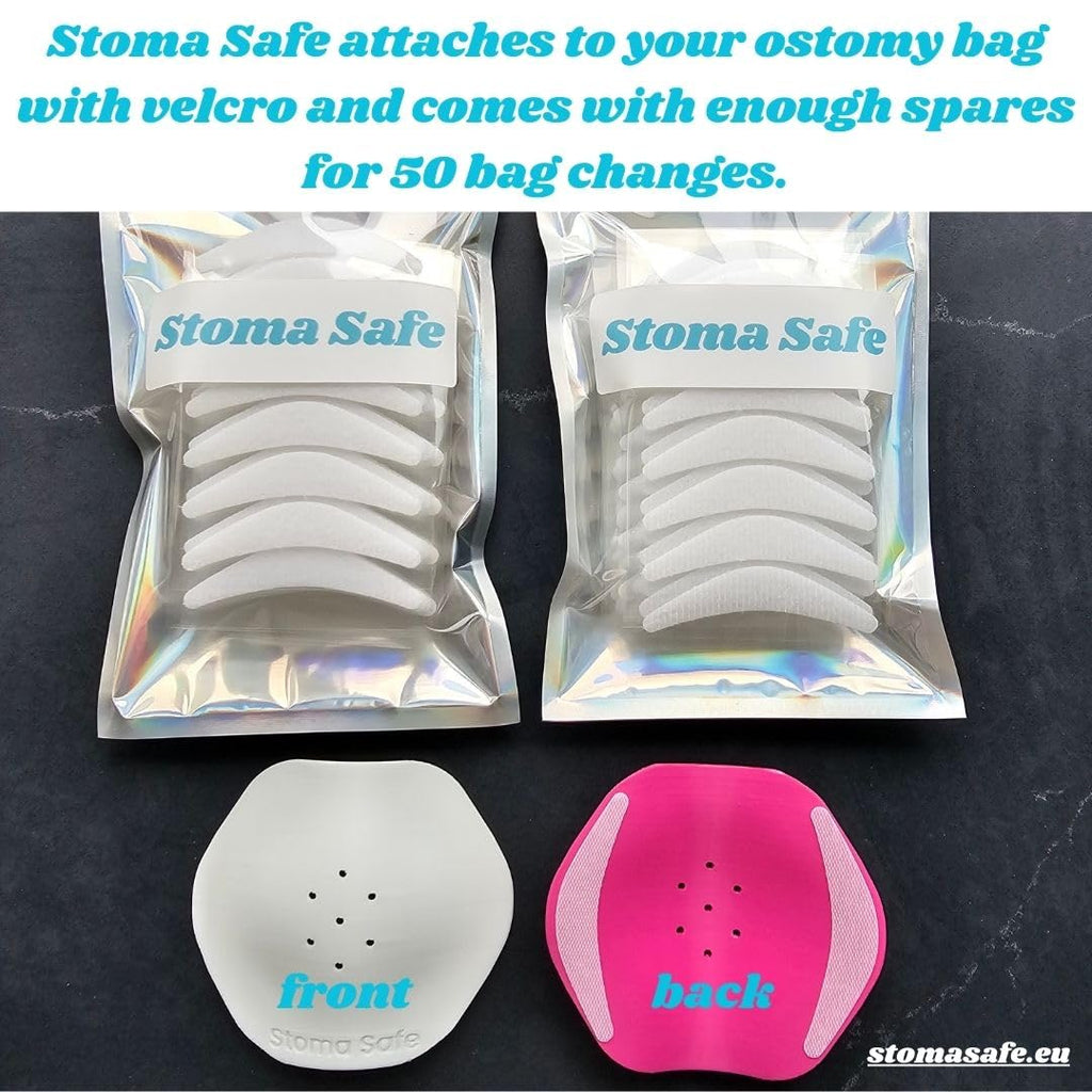Stoma Safe StomaSafe | Stoma Protector | Stoma Shield | Ostomy Protector | Protective Hernia | Ostomy Bag (White)