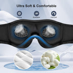 Bluetooth Sleep Headphones Bluetooth Sleep Mask | 3D Eye Mask for Sleeping | 16hrs Playingtime | Light Blocking Eye Mask | Auto