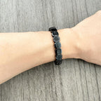 TACBSP Hematite Bracelet for Men Natural Stone Hematite Bracelet Black Stretch Beaded Bracelet Reclaim Your Confidence Male Ener
