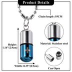 OIDEA Stainless Steel Pill Case Capsule Cross Medicine Keepsake Pendant Necklace Mens Unique Pendant Necklace for Women,Silver a