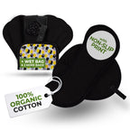Non-Slip Organic Reusable Panty Liners for Women & Teens (Small, 7-Pack); High-Temp Washable Cotton Cloth Liners; Stay Fresh & D