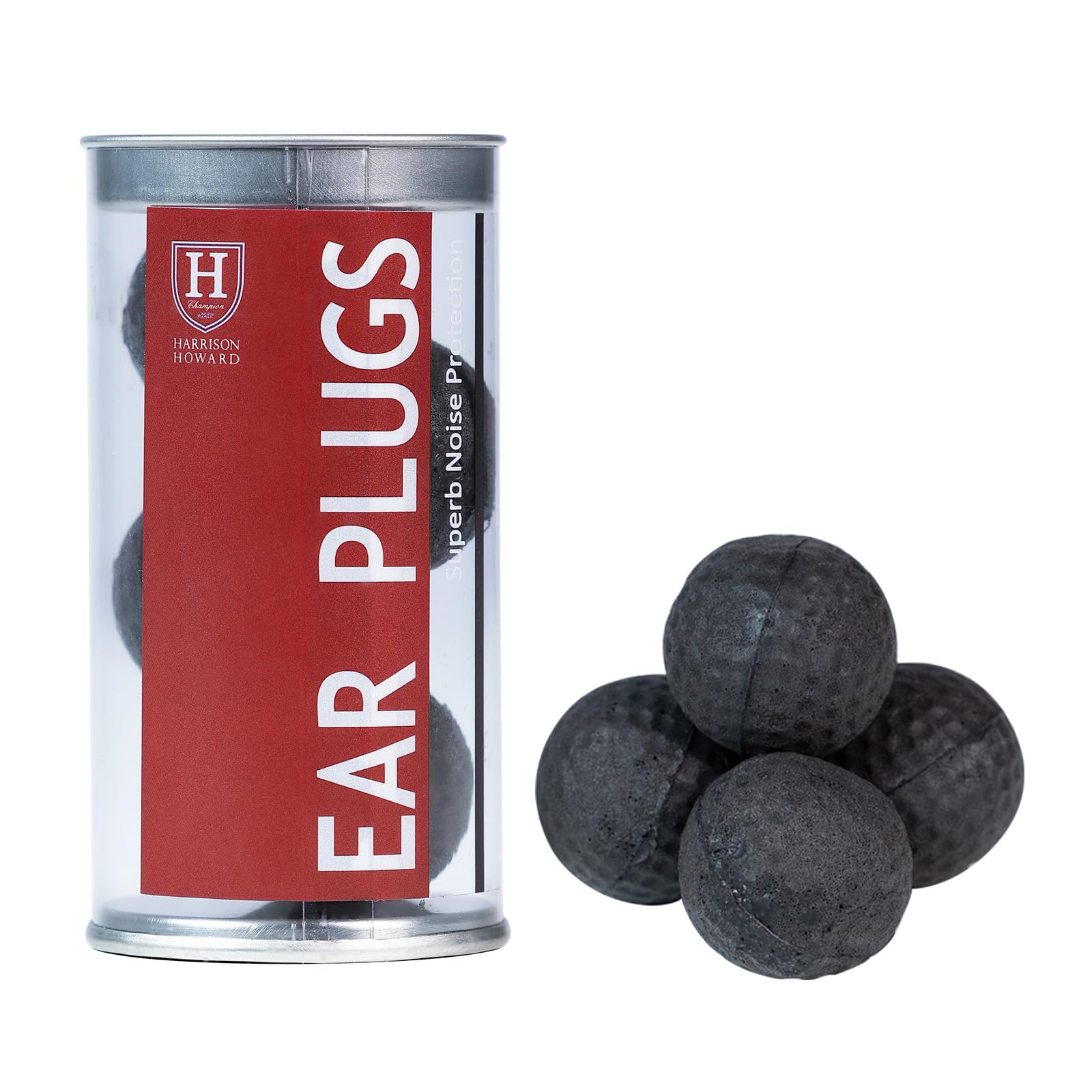 Harrison Howard EaseFit Equestrian Earplugs 3cm Horse Foam Ear Plugs Balls 4 PCS-Mars Black