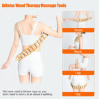 AiRelax 6 in 1 Wood Therapy Massage Tools,Lymphatic Drainage Massager Maderoterapia Kit Colombiana for Body Shaping,Body Sculpti