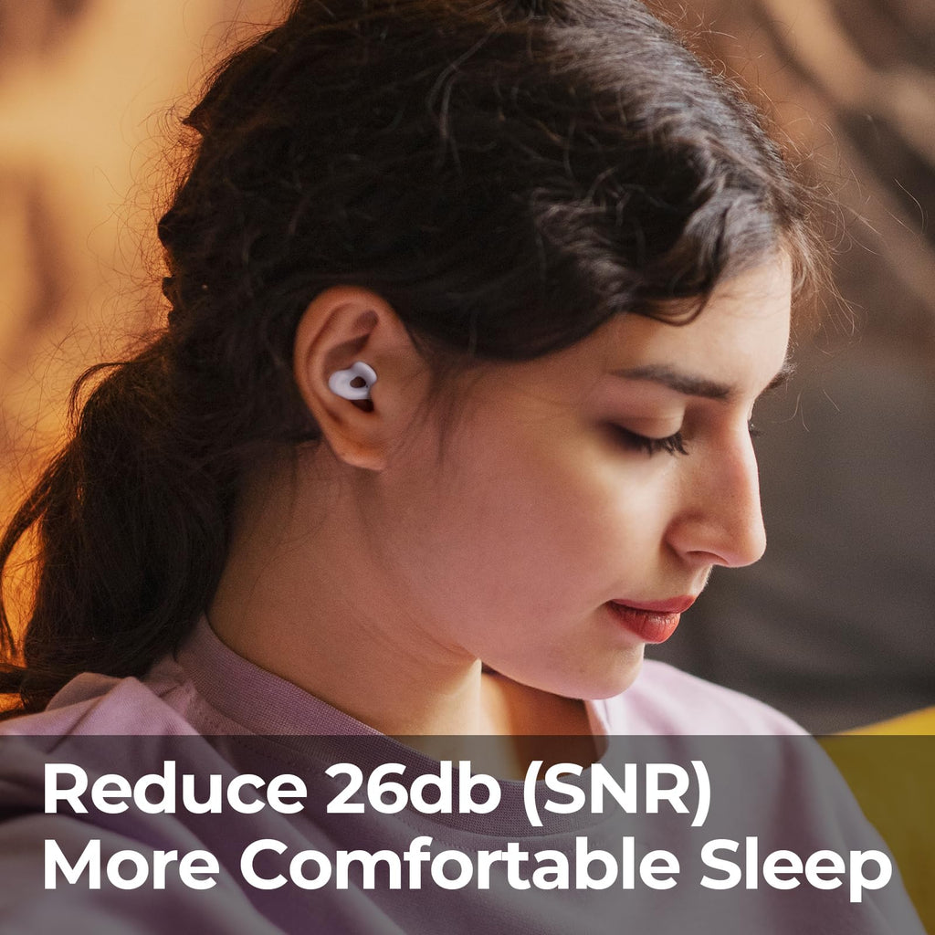 ZEN CAVE Ear Plugs - Reusable Noise Cancelling Ear Plugs - 26dB Noise Reduction for Sleeping, Reading, Concerts, Live Events, Fe