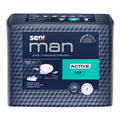 Seni Man Active Male Incontinent Pad Cup Shape 8-9/10 X 10-3/5 Inch S-A015-US1, 15 Ct