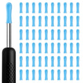 Ear Wax Removal Replacement Tips for Ear Camera 60pcs Ear Cleaner Tips Ear Spoon Tips Silicone Soft Cleaning Reuse Cap for Wet D