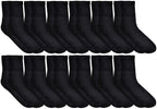 Yacht & Smith 12 Pairs of Loose Fit Non-Binding Soft Cotton Diabetic Crew and Ankle Socks, Bulk Value Pairs