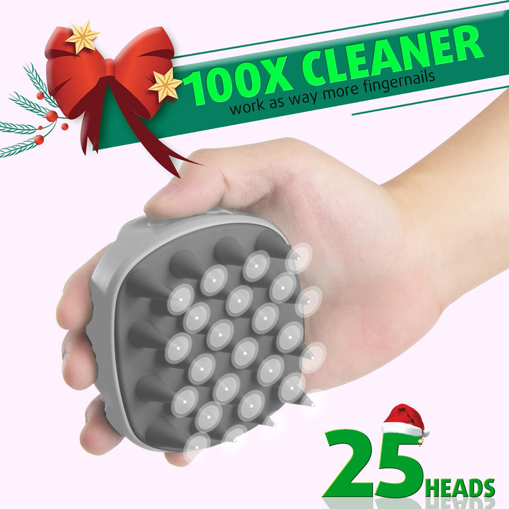 Cbiumpro 2-Pack Scalp Massager Shampoo Brush, Ultra Soft Silicone Scalp Scrubber Exfoliator Brush for Hair Growth & Dandruff Rem