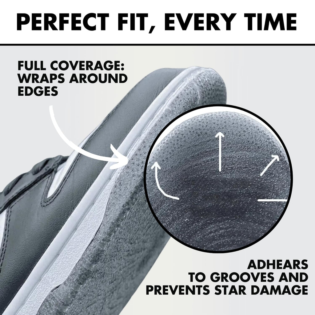 SneakerSoul Sole Protector (1 Pair) - 6 x 15 Clear Shoe Sole Protector for Sneakers - Fits Jordans, AF1, (Sizes up to US 14) - D