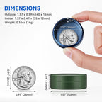 Aufew 2 Pack Mini Pill Case, Metal Travel Pill Box for Purse, Pocket Pharmacy, Cute Vitamin Organizer for Daily Pills, Small Ess