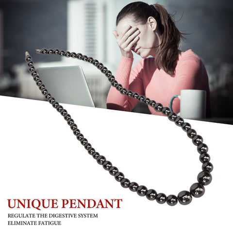 ZJchao Terahertz Beaded Necklace for Men Women, Fashionable Purify Fatigue Relief Necklace for Work