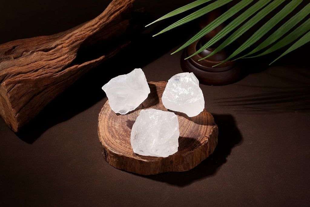 NUKAYAI 2Pcs Clear Quartz 1.8-2.2 Large Raw Crystals Natural Healing Stones Rough Rocks Clear Quartz Crystal for Polishing Wicca