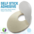 Oval Shaped Felt Callus Protective Pads - Adhesive Foot Pads That Surround Calluses from Rubbing On Shoes - 1/8 '' - 100 Pack