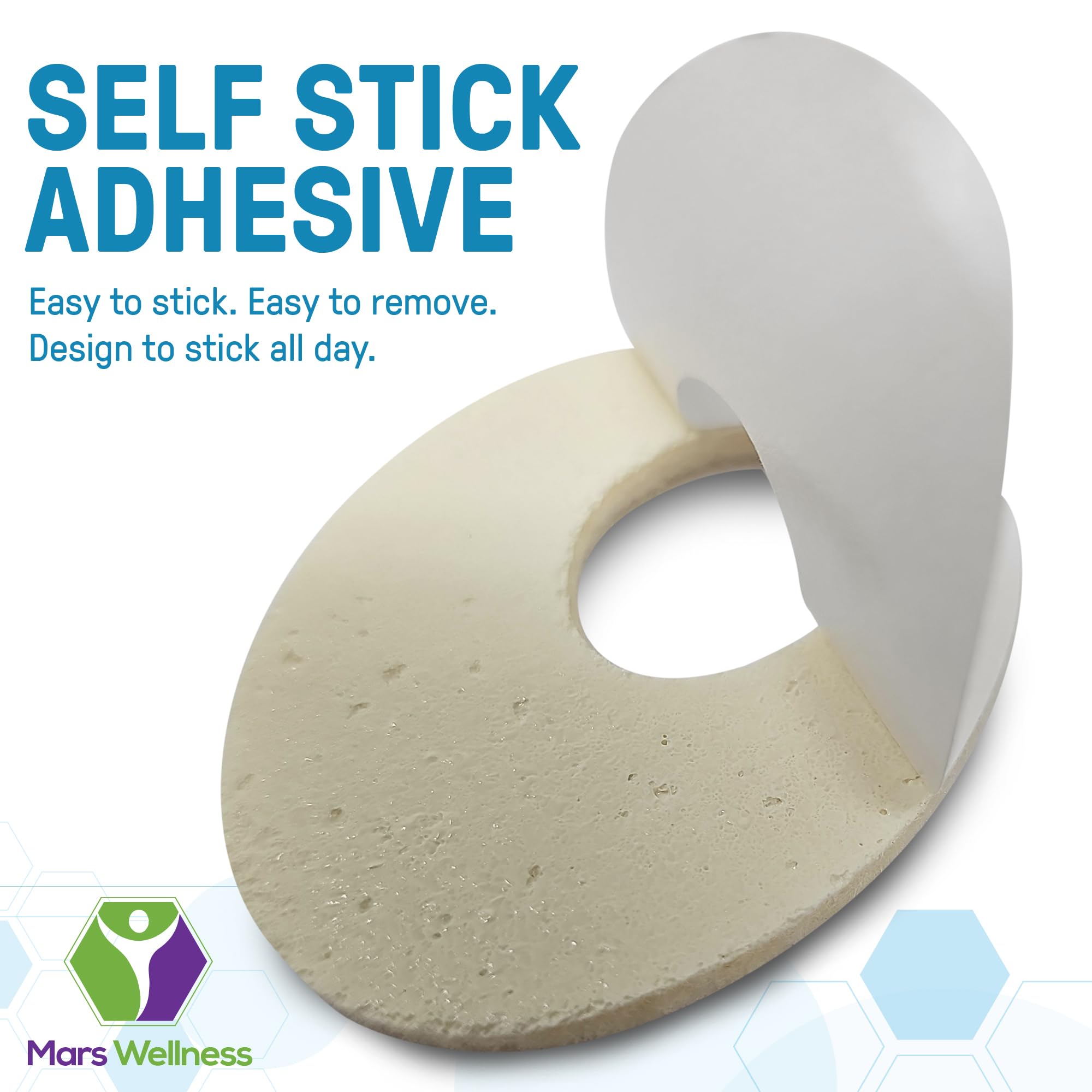 Oval Shaped Felt Callus Protective Pads - Adhesive Foot Pads That Surround Calluses from Rubbing On Shoes - 1/8 '' - 100 Pack