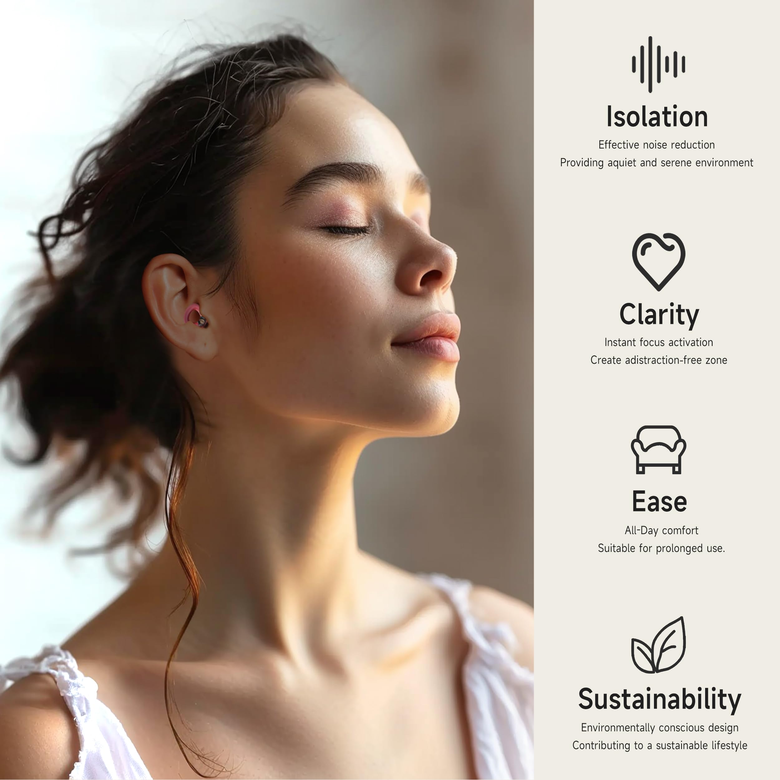 Ear Plugs for Concerts, ???????? ?????????????? High Fidelity Hearing Protection for Rave?Festival?Musicians?Travel, Soft Silico