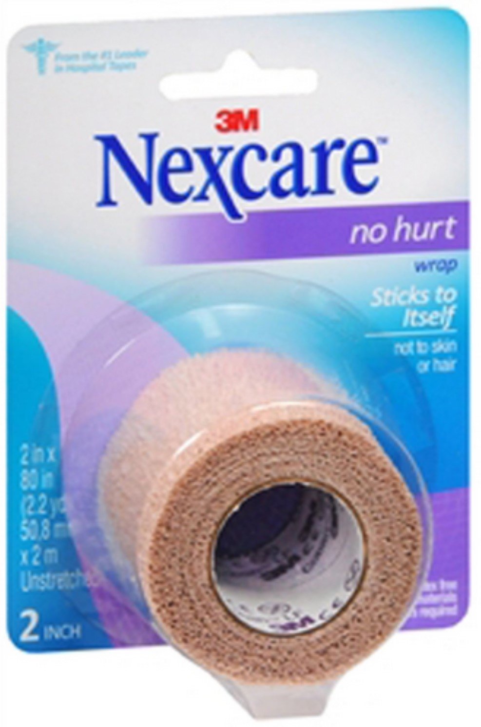 Nexcare No Hurt Wrap 2 in x 80 in , 1 Each (Pack of 4)